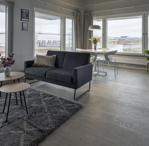 Vardagsrumöversikt för Forenom Aparthotel Stockholm Arlanda