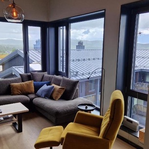 Beautiful penthouse with panoramic view at Sjusjøen