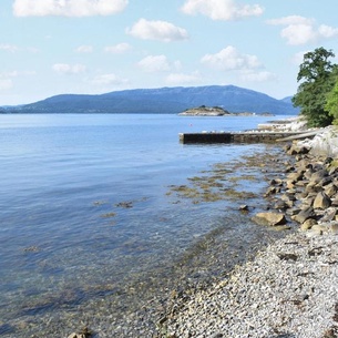 Enjoy your vacation in a vacation home with a panoramic view of the Bjørnefjord.