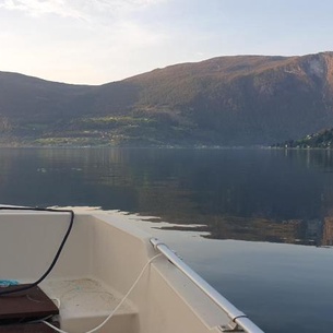 Sjarmerende feriehus i Olden rett ved fjorden