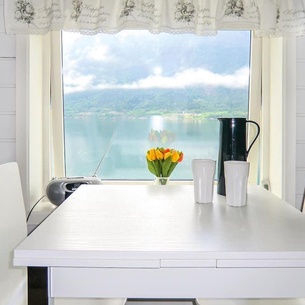 Welcome to this vacation home with a beautiful view of the Hardangerfjord.